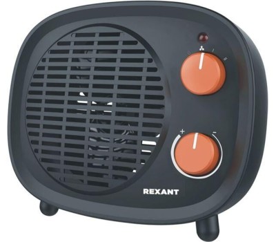 Тепловентилятор REXANT (60-0034) Тепловентилятор электрический настольный 2кВт со спиральным нагревательным элементом, черный