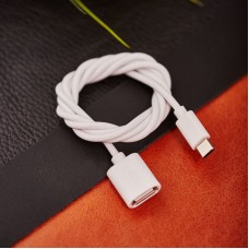 кабель REXANT (18-1180) USB OTG Type-C – гн. USB-А, 2,4A, 0,15м, ПВХ, белый