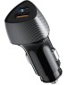 REXANT Автомобильное зарядное устройство с двумя портами (USB-A QC 3.0 + USB-C PD) со световой индикацией, 51Вт, черное