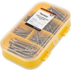 KRANZ Набор саморезов и дюбелей для ДСП (170 шт/уп)