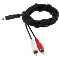 NONAME Кабель-переходник аудио Jack 3.5 (m) - 2хRCA (m), 1.8м, черный