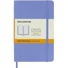 MOLESKINE Блокнот Classic Soft, 192стр, в линейку, мягкая обложка, голубая гортензия [qp611b42]