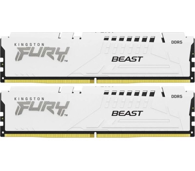 KINGSTON Оперативная память Fury Beast KF560C30BWK2-64 DDR5 - 2x 32ГБ 6000МГц, DIMM, White, Ret