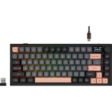 REDRAGON Клавиатура Eclipse Pro, беспроводная, USB, Bluetooth/Радиоканал, механическая, оптомеханическая, черный/розовый [72708]