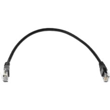LANMASTER Патч-корд TWT-45-45-0.3-BK UTP RJ-45 вил.-вилка RJ-45 кат.5E 0.3м черный ПВХ (уп.:1шт)
