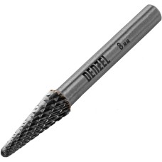 DENZEL Борфреза по металлу твердосплавная, коническая закругленная, тип-L, 8 мм 72067