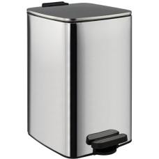 САНАКС - Ведро из нержавеющей стали, с педалью, квадратное, 16 литров, крышка микролифт, цвет ХРОМ. 10816-X