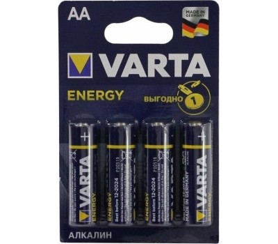 Элементы питания VARTA (04106213414) BL4 LR6 ENERGY ALKALINE (4106)