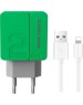 СЗУ MORE CHOICE (4627151191904) NC46i 2USB 2.4A для 8-pin - 1м Green