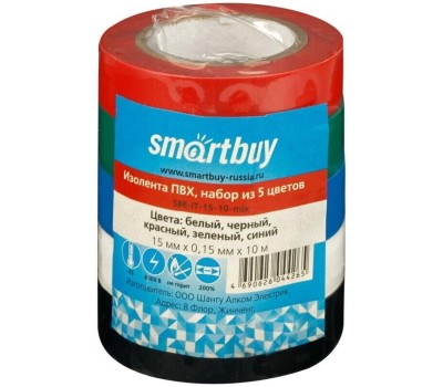 изолента SMARTBUY (SBE-IT-19-20-g) 0,18х19 мм - 20 м зеленый