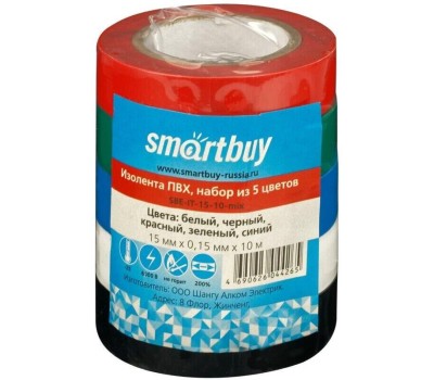 изолента SMARTBUY (SBE-IT-19-20-g) 0,18х19 мм - 20 м зеленый