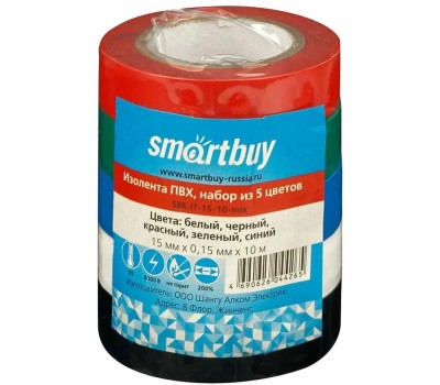 изолента SMARTBUY (SBE-IT-19-20-g) 0,18х19 мм - 20 м зеленый