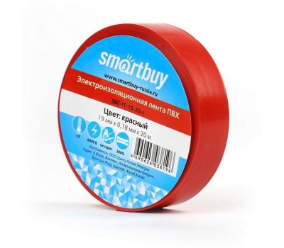 изолента SMARTBUY (SBE-IT-19-20-g) 0,18х19 мм - 20 м зеленый
