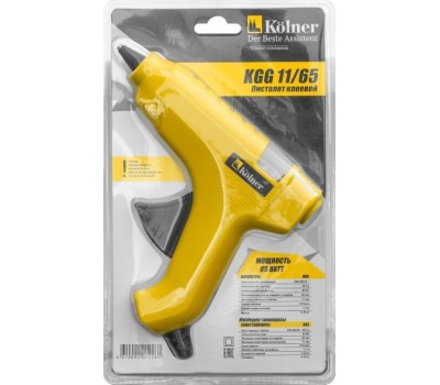 Клеевой пистолет KOLNER KGG 11/65 (48шт) Пистолет клеевой 65Вт, клеевые стержни 11мм