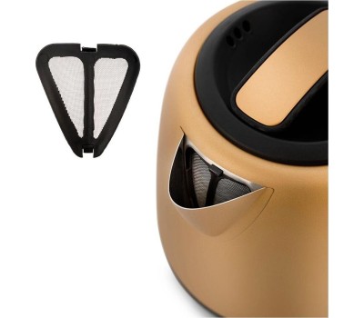 Чайник KITFORT KT-6111 золотистый/черный (нержавеющая сталь)