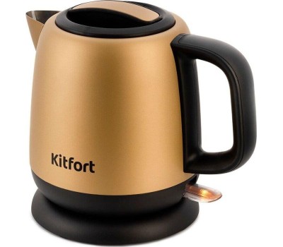 Чайник KITFORT KT-6111 золотистый/черный (нержавеющая сталь)