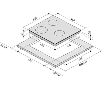 Варочная панель KRONA REMO 45 BL