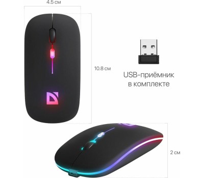 Мышь DEFENDER (52997) Touch MM-997 черный