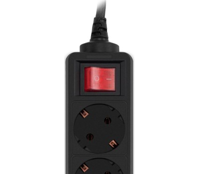 PC PET AP01006-5-B 5м (5 розеток) черный (пакет ПЭ)