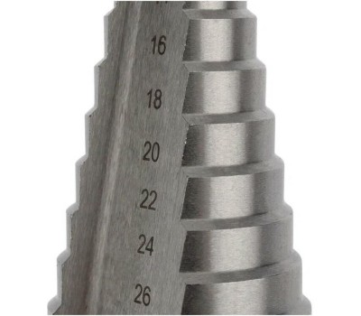 Сверло KRANZ (KR-12-6603) Сверло по металлу ступенчатое 4,0-32,0мм, 102мм, 62 HRC