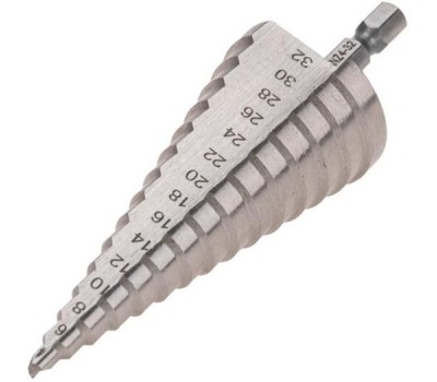 Сверло KRANZ (KR-12-6603) Сверло по металлу ступенчатое 4,0-32,0мм, 102мм, 62 HRC