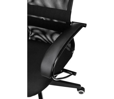 БЮРОКРАТ Кресло руководителя CH-607, на колесиках, сетка/ткань, черный [ch-607/black]