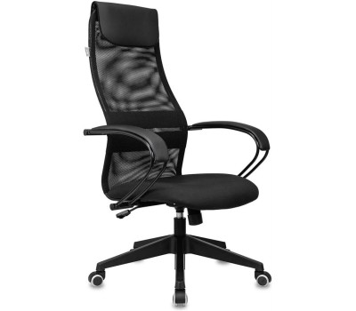 БЮРОКРАТ Кресло руководителя CH-607, на колесиках, сетка/ткань, черный [ch-607/black]