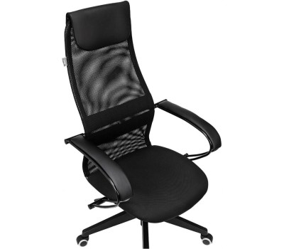 БЮРОКРАТ Кресло руководителя CH-607, на колесиках, сетка/ткань, черный [ch-607/black]