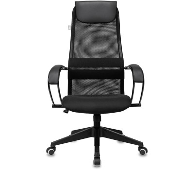 БЮРОКРАТ Кресло руководителя CH-607, на колесиках, сетка/ткань, черный [ch-607/black]