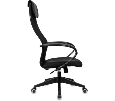 БЮРОКРАТ Кресло руководителя CH-607, на колесиках, сетка/ткань, черный [ch-607/black]