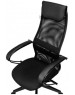 БЮРОКРАТ Кресло руководителя CH-607, на колесиках, сетка/ткань, черный [ch-607/black]