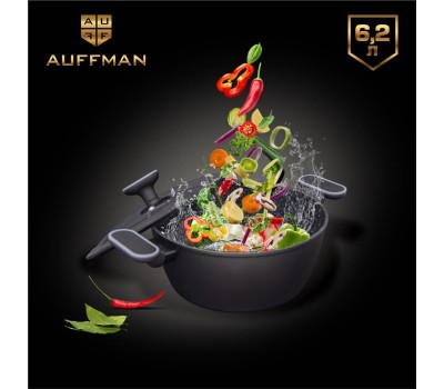 Кастрюля AUFFMAN AM-3102 объем 6,2л с крышкой 28*11,5см