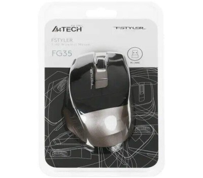 Мышь A4TECH Мышь Fstyler FG45CS Air2 белый/серебристый оптическая 2000dpi silent беспров. USB для ноутбука 7but (FG45CS AIR2 USB (SILVER WHITE))