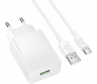 СЗУ BOROFONE (6941991122644) BAS72A 1USB 3.0A QC3.0 18W White