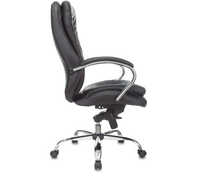 Кресло компьютерное БЮРОКРАТ Кресло руководителя T-9950 черный экокожа крестов. металл хром