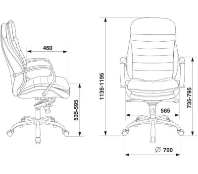 Кресло компьютерное БЮРОКРАТ Кресло руководителя T-9950 черный экокожа крестов. металл хром