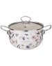 Кастрюля AGNESS 943-097 FLOWER STORY эмал. со стекл.крышкой 2,8л