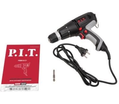 Дрель-шуруповерт P.I.T. Дрель-шуруповерт электрич. PBM10-C2 МАСТЕР (400Вт, 26Нм, БЗП 10мм, 0-350/1050об/мин,рег.19+1)