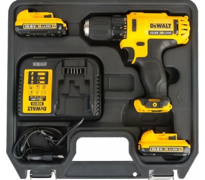 Дрель DEWALT Дрель-шуруповерт DCD710D2-QW, 2Ач, с двумя аккумуляторами