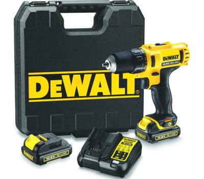 Дрель DEWALT Дрель-шуруповерт DCD710D2-QW, 2Ач, с двумя аккумуляторами