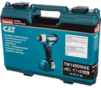 MAKITA Ударный гайковерт TW140DWAE, 2Ач, с двумя аккумуляторами