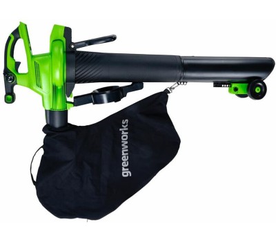 Воздуходувка GREENWORKS Воздуходувка-измельчитель 2406907UG, зеленый