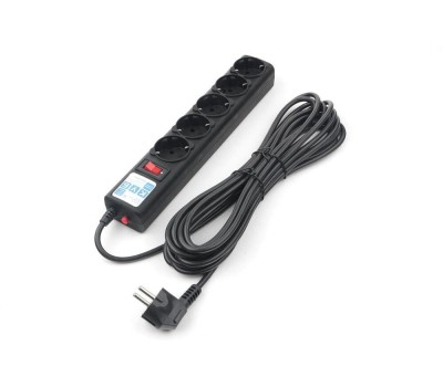 PowerCube Фильтр-удлинитель 1.9м, 5 розеток,10А (SPG5-С2), черный графит