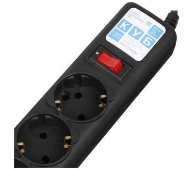 PowerCube Фильтр-удлинитель 1.9м, 5 розеток,10А (SPG5-С2), черный графит