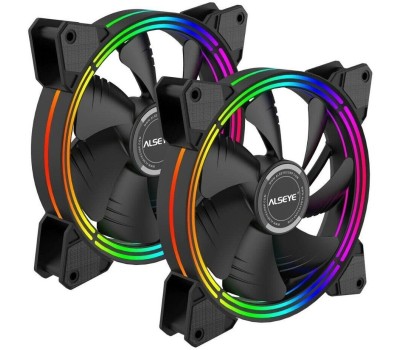 ALSEYE Жидкостная система охлаждения H280 TDP 200W (при T воздуха 45 С)Universal Platfrom PWM Single 5colors+ LED 140mm*2 {6}