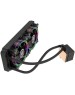ALSEYE Жидкостная система охлаждения H280 TDP 200W (при T воздуха 45 С)Universal Platfrom PWM Single 5colors+ LED 140mm*2 {6}