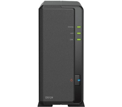 SYNOLOGY Сетевое хранилище NAS DS124 1-bay настольный RTD1619B