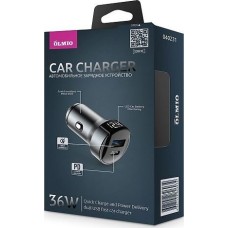 Автомобильное ЗУ OLMIO Автомобильное ЗУ 36W, 2хUSB, 6A, QC3.0, Type-C PD (40231)