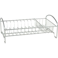 РОССИЯ RUS-285004 Zn Сушилка для посуды одноярусная с карманом