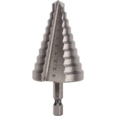 Сверло KRANZ (KR-12-6604) Сверло по металлу ступенчатое 9,0-36,0мм, 110мм, 62 HRC